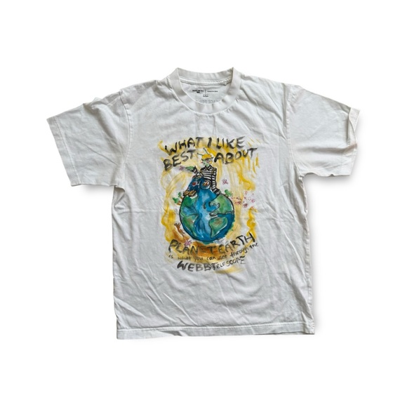UNIQLO Peace For All Francisco Risso Graphic Tee Small White Webb Telescope - Picture 1 of 6